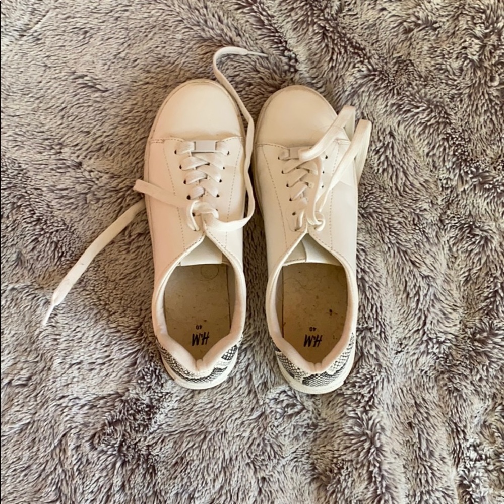 H&M White Snakeskin Shoes